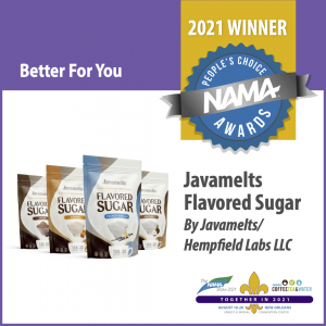 Better For You Javamelts Flavored Sugar 2021 People's Choice Award Winner